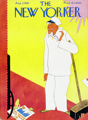 Contrast Wall Art featuring the painting New Yorker August 3 1929 by Gardner Rea