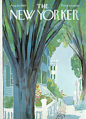 Charming Street with Lighthouse View Wall Art