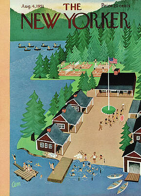 Summer at Lakeside Camp Wall Art