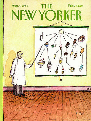 Scientist Presenting Ice Cream Chart Wall Art