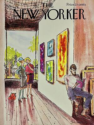 New Yorker Cover Art Gallery Scene Wall Art