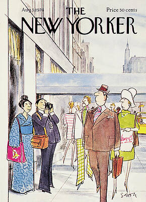 Stylish Shoppers on New York City Street Wall Art