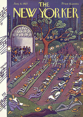 1927 New Yorker Cover Concert Scene Wall Art