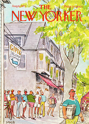 Summertime on a Busy Street Painting