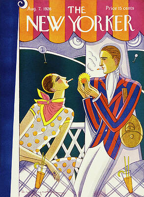 Elegant Couple on The New Yorker Cover Painting