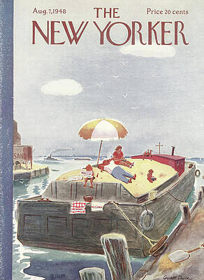 Summer Day on the Barge Painting