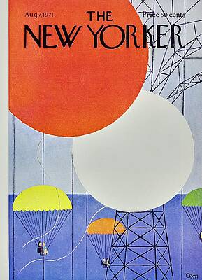 Flying Painting - New Yorker August 7th 1971 by Charles Martin