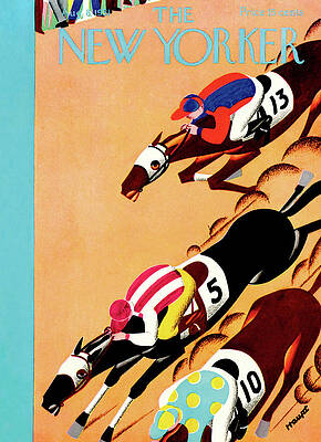Vintage Horse Racing Cover Painting