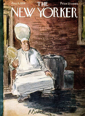 Vintage New Yorker Chef Illustration Wall Art