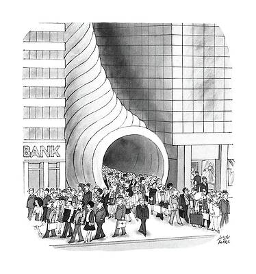 Crowd Drawing - New Yorker August 8th, 1988 by Joseph Farris