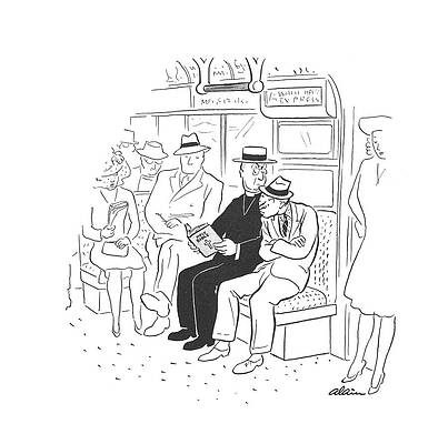 Prayer Drawing - New Yorker August 9th, 1941 by  Alain