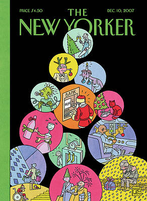 Santa Claus Wall Art featuring the painting Xmas Stories by Joost Swarte