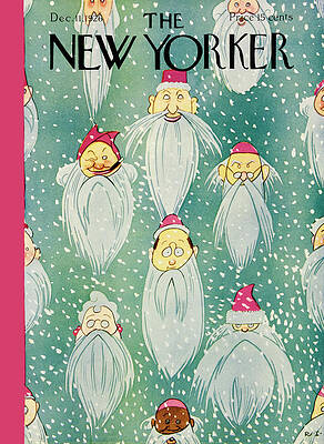 Santa Claus Wall Art featuring the painting New Yorker December 11 1926 by Rea Irvin