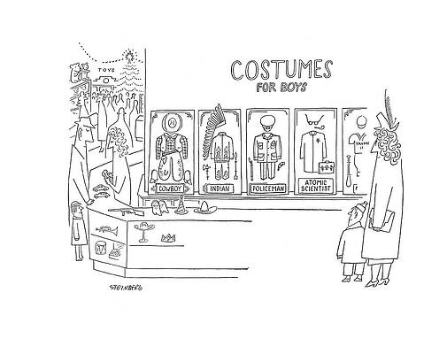 Laboratory Drawing - New Yorker December 11th, 1948 by Saul Steinberg