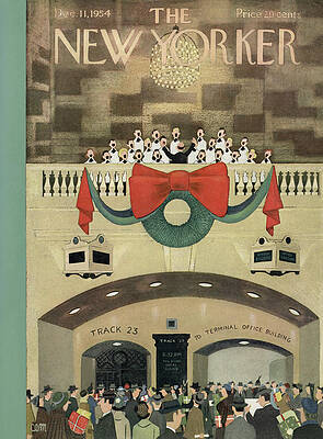 1954 New Yorker Christmas Edition Wall Art