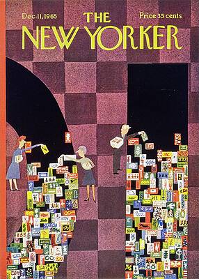 Display Wall Art featuring the painting New Yorker December 11th 1965 by Charles Martin
