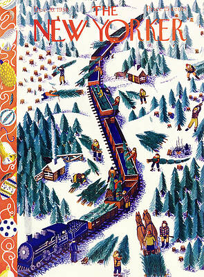 Winter Logging Scene with Train Wall Art