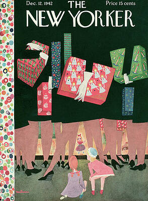 Crowded Holiday Shopping Frenzy Painting