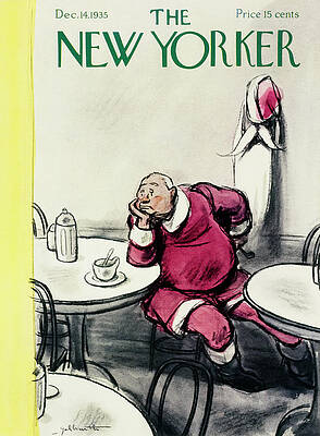 Santa Claus Wall Art featuring the painting New Yorker December 14 1935 by William Crawford Galbraith