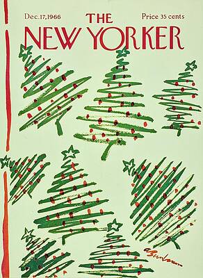 Celebration Wall Art featuring the painting New Yorker December 17th 1966 by Abe Birnbaum
