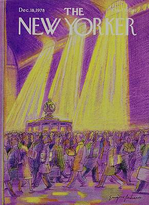 Busy Commuters Under Bright Lights Wall Art