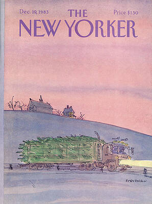 Christmas Tree Truck at Dusk Wall Art