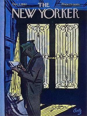 Postal Worker at Apartment Entrance Painting