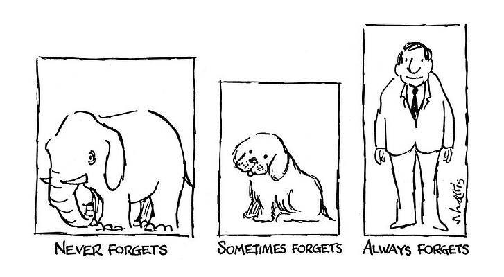 Memory Wall Art featuring the drawing New Yorker December 21st, 1981 by Sidney Harris