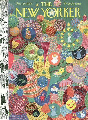 Festive Holiday Cover of New Yorker Painting