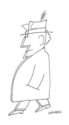 Whimsical Man in a Hat Drawing