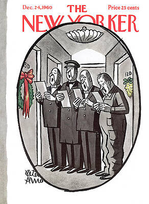 Christmas Carolers in a Hallway Wall Art
