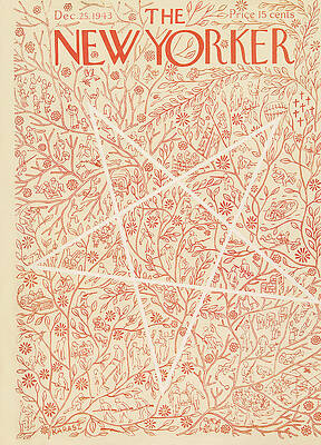 War Painting - New Yorker December 25, 1943 by Ilonka Karasz