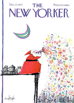 Santa's Colorful Trumpet Wall Art