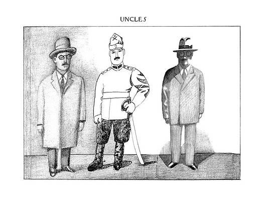 Simple Drawing - New Yorker December 25th, 1978 by Saul Steinberg
