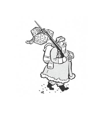 Santa Claus Drawing - New Yorker December 26th, 1942 by  Alain