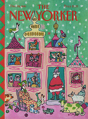 Festive Christmas Cover for The New Yorker Painting