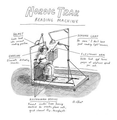 Tracks Wall Art featuring the drawing New Yorker December 28th, 1998 by Roz Chast