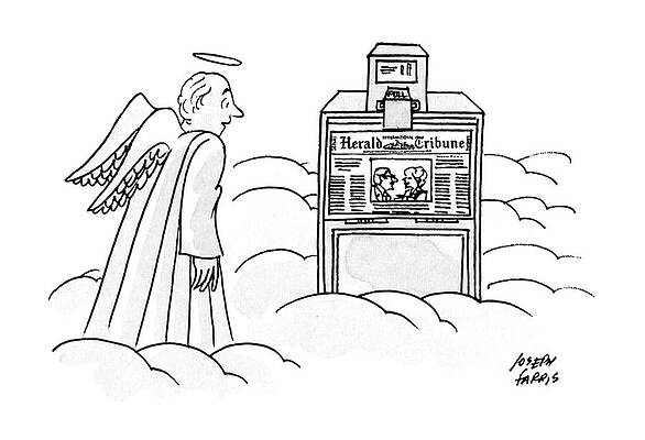 International Wall Art featuring the drawing New Yorker December 30th, 1991 by Joseph Farris