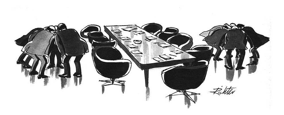 Professional Drawing - New Yorker December 6th, 1976 by Mischa Richter