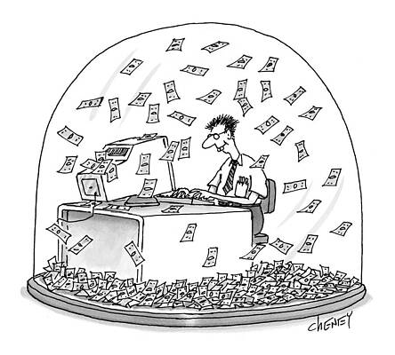 Globe Drawing - New Yorker December 6th, 1999 by Tom Cheney