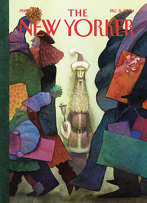 Santa Claus Wall Art featuring the painting In The Shadow by Carter Goodrich