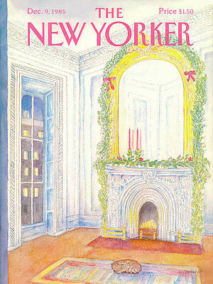 Cozy Fireplace in Elegant Room Painting