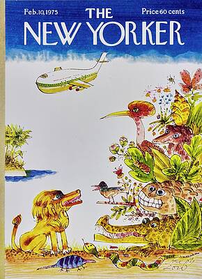 Flying Painting - New Yorker February 10th 1975 by Joseph Low