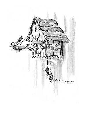 Clock Drawing - New Yorker February 10th, 1997 by Bill Woodman