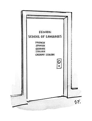 Spanish Drawing - New Yorker February 11th, 1991 by Dana Fradon