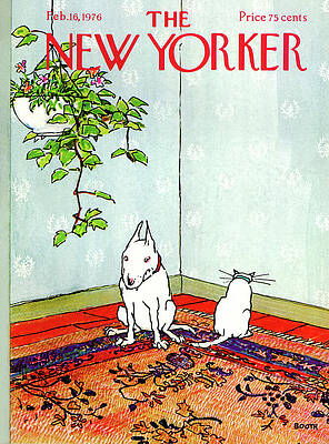 Dog and Cat in Living Room Painting