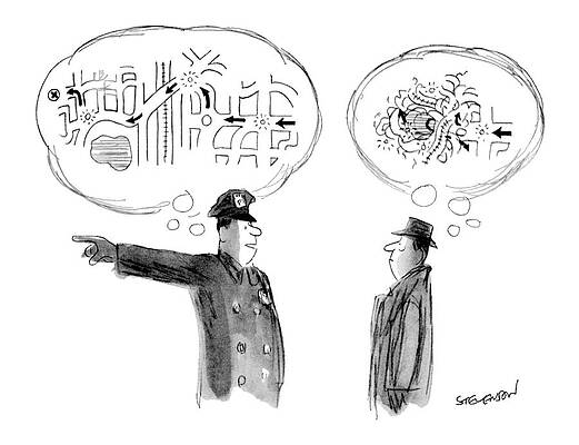 Two Men with Thought Bubbles Wall Art