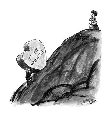Valentine Drawing - New Yorker February 16th, 1987 by Warren Miller