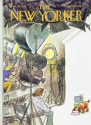 Eating Painting - New Yorker February 19th 1972 by Charles D Saxon