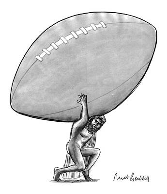 Atlas Wall Art featuring the drawing New Yorker February 1st, 1993 by Mort Gerberg